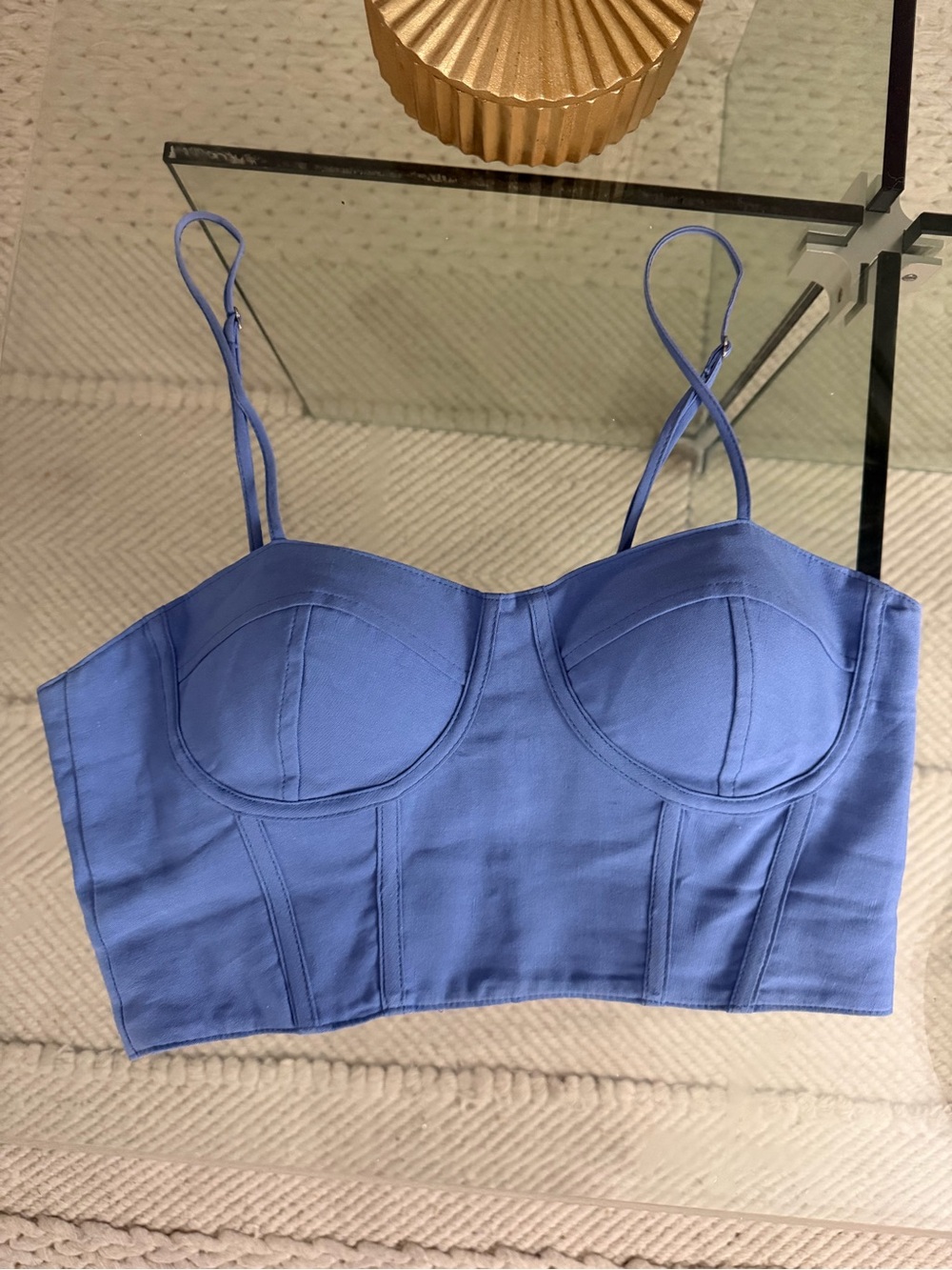 Open Brazilian Structured Crop Top Size M | Semi-New